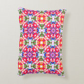 Helder vrolijk traditioneel kerstster patroon accent kussen (Achterkant (Verticaal))