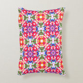 Helder vrolijk traditioneel kerstster patroon accent kussen (Voorkant(Verticaal))