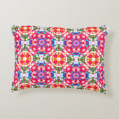 Helder vrolijk traditioneel kerstster patroon accent kussen (Achterkant)