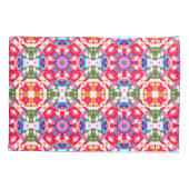 Helder vrolijk traditioneel kerstster patroon kussensloop (Achterkant)