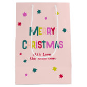 Helder & Vrolijk Vrolijk Kerstfeest Gepersonalisee Medium Cadeauzakje (Achterkant)