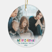 Helder & Vrolijk Vrolijk Kerstfoto Pine Groen Keramisch Ornament (Links)