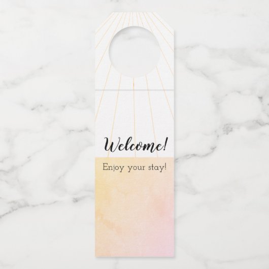 Helder, vrolijk welkom! Geniet van uw verblijf! La Flessenhanger (Voorkant)