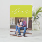 Helder vrolijke script vakantie foto kaart (Staand voorkant)