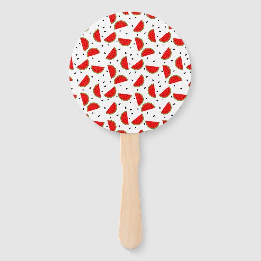 Helder Vrolijke Watermeloenen Zomerfeest Handwaaier (Achterkant)