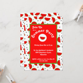 Helder Vrolijke Watermeloenen Zomerfeest Kaart