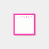 Helder warm roze | JOUW NAAM Post-it® Notes (Voorkant)