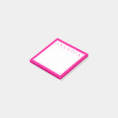 Helder warm roze | JOUW NAAM Post-it® Notes (Schuin)