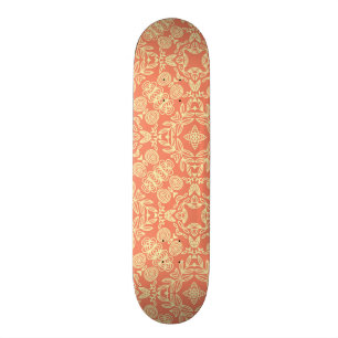 Helder warme achtergrond in vintage stijl. persoonlijk skateboard