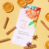 Helder Waterverf Bloem Bruiloft Save The Date