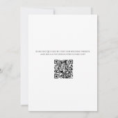 Helder Waterverf Bloem Moderne QR Code Trouwen Save The Date (Achterkant)