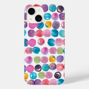 Helder waterverf iPhone hoesje – Artistieke abstra