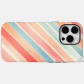 Helder waterverf kleurrijk streeppatroon Case-Mate iPhone case (Achterkant (horizontaal))