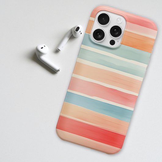 Helder Waterverf Kleurrijk Streeppatroon Case-Mate iPhone Case