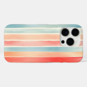 Helder waterverf kleurrijk streeppatroon Case-Mate iPhone case (Achterkant (horizontaal))
