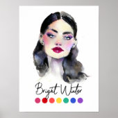 Helder Winter Type Seizoens Kleurenanalyse Kunst Poster (Voorkant)