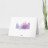 Helder winterdag Roze gekleurde Besneeuwde bomen Feestdagen Kaart (Achterkant)