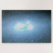 Helder wit licht sterren in de hemel legpuzzel (Horizontaal)