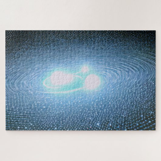 Helder wit licht sterren in de hemel legpuzzel (Horizontaal)