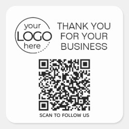 Helder Wit QR Code Smart Contact Vierkante Sticker