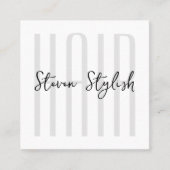 Helder wit vet vierkant visitekaartje (Voorkant)