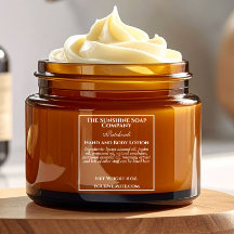 Helder & Wit Vierkant Cosmetica Fles- of Potlabel