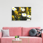 Helder Witte Madeliefjes Canvas Afdruk (Insitu (Woonkamer))