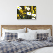Helder Witte Madeliefjes Canvas Afdruk (Insitu (Slaapkamer))