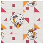 Helder Witte Snoopy Astronaut Geometrisch Stof (Close Up)