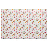 Helder Witte Snoopy Astronaut Geometrisch Stof (Fat Quarter)