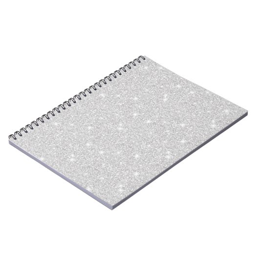 Helder witte zilverkleurige kleur voor fijne kerst notitieboek (Linkerzijde)