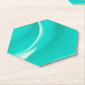 Helder zeegroen papier coasters kartonnen onderzetters (Schuin)