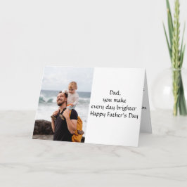 Helder zijn dag: Vaderdag fotokaart Kaart