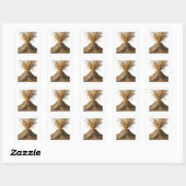 Helder zilver abstract labelontwerp vierkante sticker (Vel)