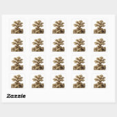Helder zilver abstract stickerontwerp vierkante sticker (Vel)