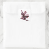 Helder Zilveren Abstracte Sticker Afdruk (Tas)