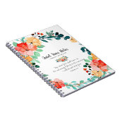 Helder Zomer Bloemig Monogram Stilte Tijd Notitieboek (Rechterzijde)