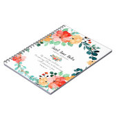 Helder Zomer Bloemig Monogram Stilte Tijd Notitieboek (Linkerzijde)