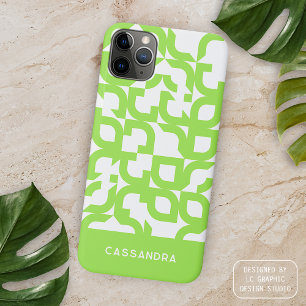 Helder Zomer Lime Groen Mideeuw Kunstpatroon iPhone 15 Pro Max Case