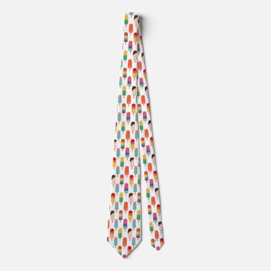Helder Zomer Popsicle Patroon Stropdas (Voorkant)