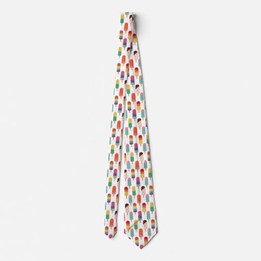 Helder Zomer Popsicle Patroon Stropdas (Achterkant)
