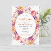 Helder Zomerbloemen Bruidsdouche Kaart (Staand voorkant)