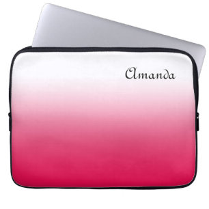Helder zomerovergangsverloop van rood en wit laptop sleeve