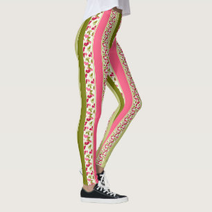 Helder zomerpatroon van strepen van meer kleuren leggings