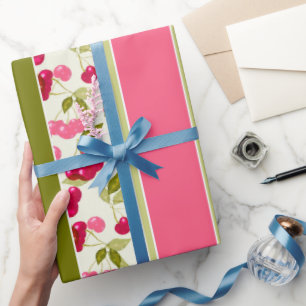 Helder zomerpatroon van strepen van meer kleurig m cadeaupapier