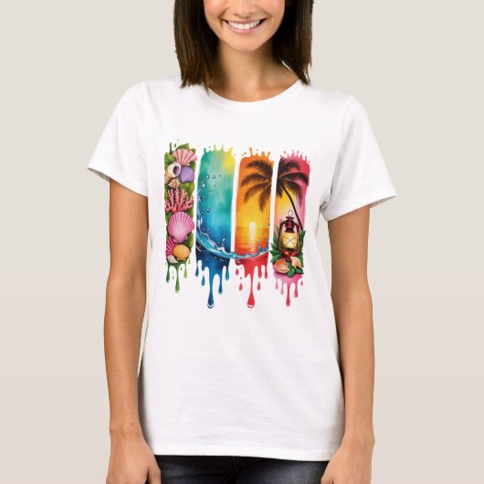 HELDER ZOMERTHEMA SCÈNES & VOORWERPEN T-SHIRT (Voorkant)