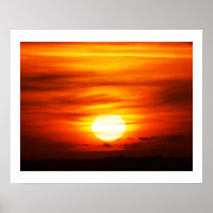Helder zonlicht bij zonsondergang, Jersey Poster