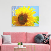 Helder Zonnebloem Canvas kunstprint Florale Liefde Afdruk (Insitu (Woonkamer))