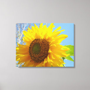 Helder Zonnebloem Canvas kunstprint Florale Liefde Afdruk