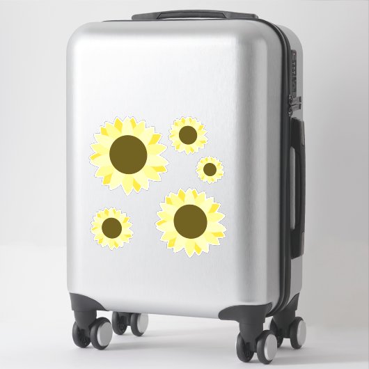 Helder Zonnebloem Sticker zonder achtergrond (Koffer)